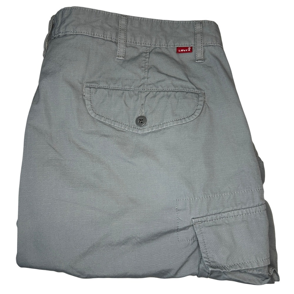 Levi's Cargo Shorts 40 Men's Grey Ripstop Cotton Multi Pocket Casual Outdoor